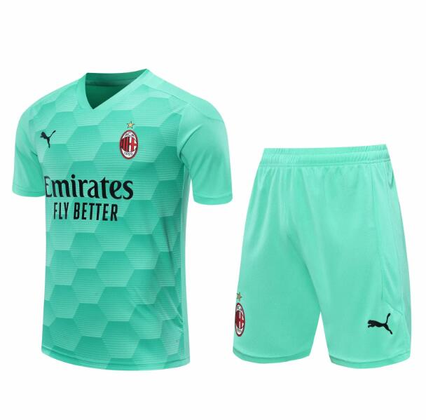 AC Milan Green Goalkeeper Soccer Jersey Kits (Shirt+Shorts) 2020/21